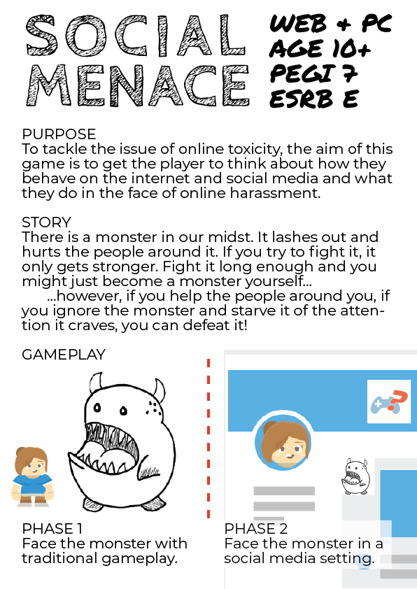 A one-sheet game development document.